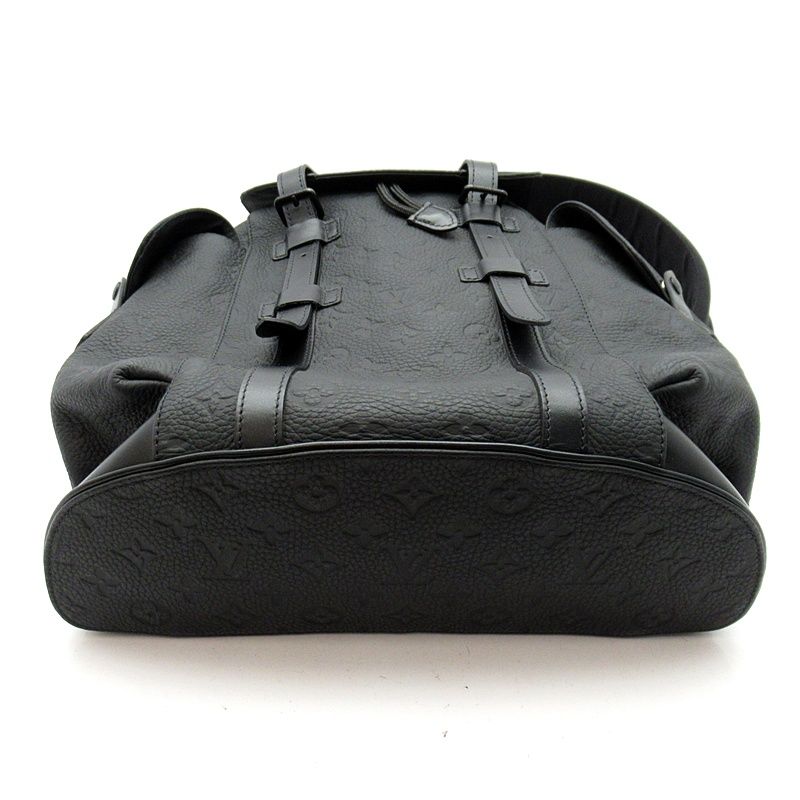 Louis Vuitton Christopher MM Monogram Taurillon Backpack Noir — view 6