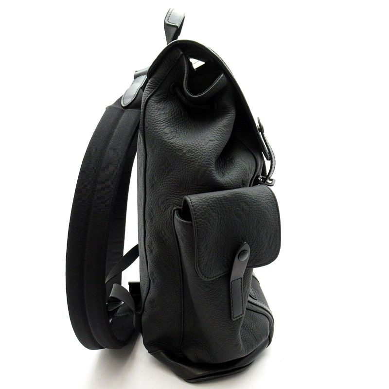 Louis Vuitton Christopher MM Monogram Taurillon Backpack Noir — view 5