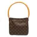 Louis Vuitton Looping MM Monogram Shoulder Bag Brown