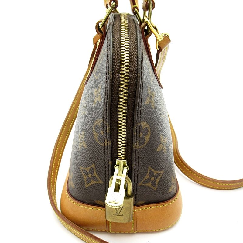 Louis Vuitton Alma BB Monogram Handbag Brown — view 3
