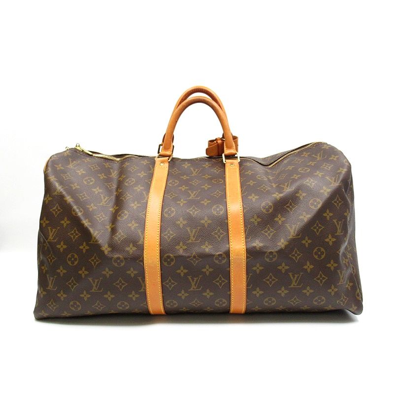 Louis Vuitton Keepall 55 Monogram Boston Bag Brown