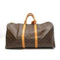 Louis Vuitton Keepall 55 Monogram Boston Bag Brown