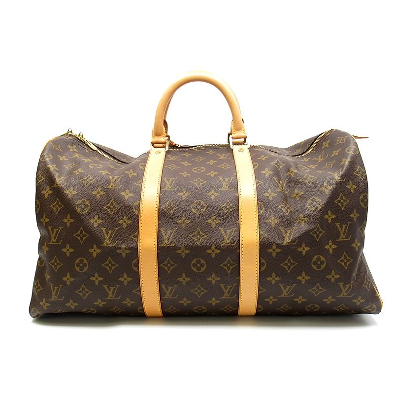 Louis Vuitton Keepall 50 Monogram Boston Bag Brown