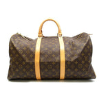 Louis Vuitton Keepall 50 Monogram Boston Bag Brown