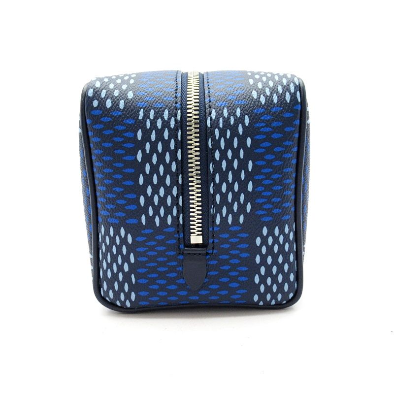 Louis Vuitton Rocca Dopp Kit Damier Heritage Canvas Handbag Blue — view 3