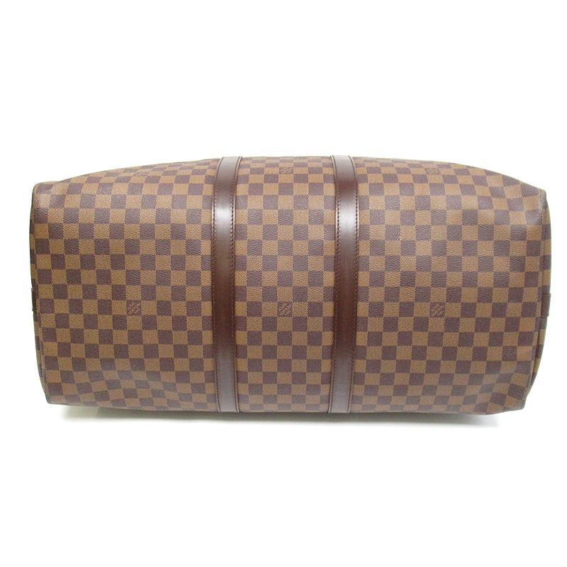 Louis Vuitton Keepall Bandouliere 55 Damier Boston Bag Brown — view 6