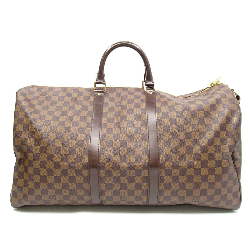 Louis Vuitton Keepall Bandouliere 55 Damier Boston Bag Brown — view 4
