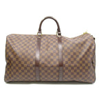 Louis Vuitton Keepall Bandouliere 55 Damier Boston Bag Brown — view 4