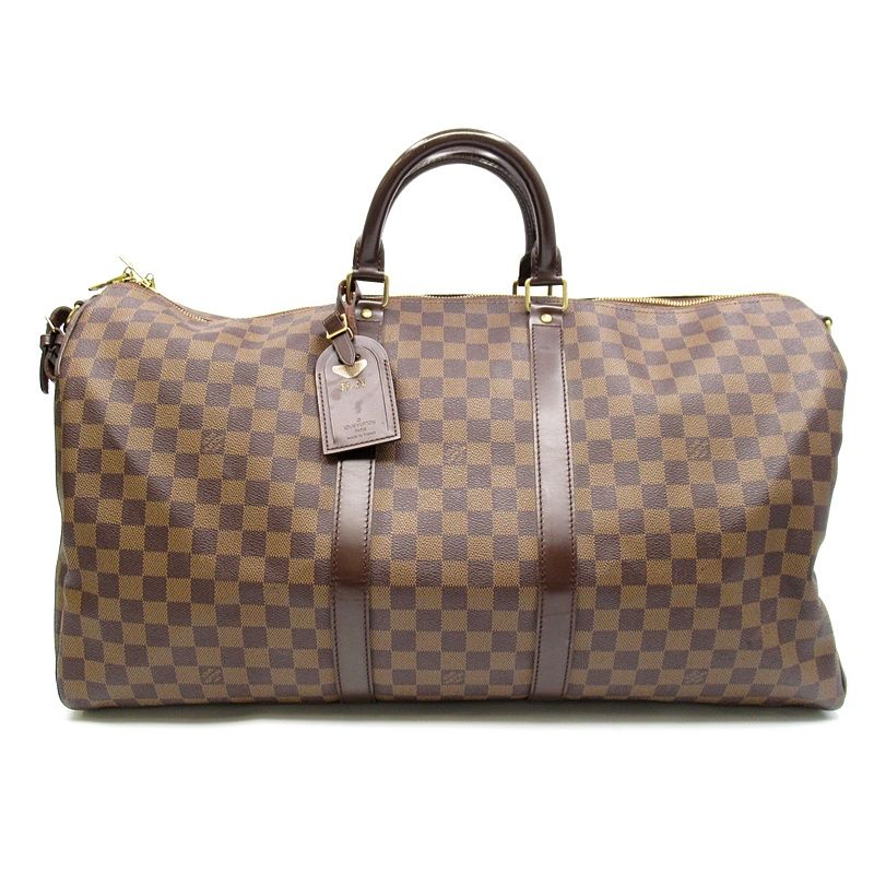 Louis Vuitton Keepall Bandouliere 55 Damier Boston Bag Brown