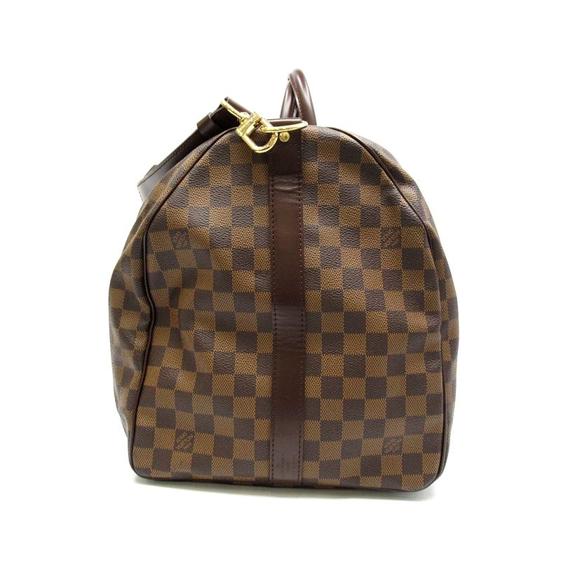 Louis Vuitton Keepall Bandouliere 55 Damier Boston Bag Brown — view 5