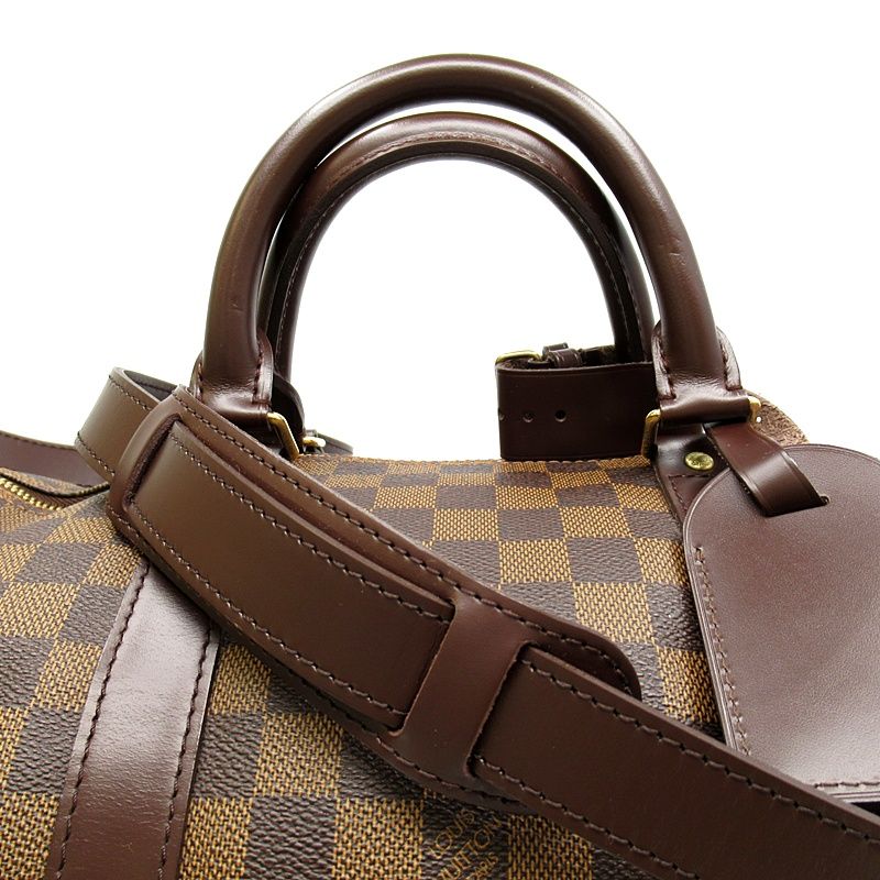Louis Vuitton Keepall Bandouliere 55 Damier Boston Bag Brown — view 2