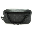 Louis Vuitton Pochette Volga Monogram Eclipse Clutch Black