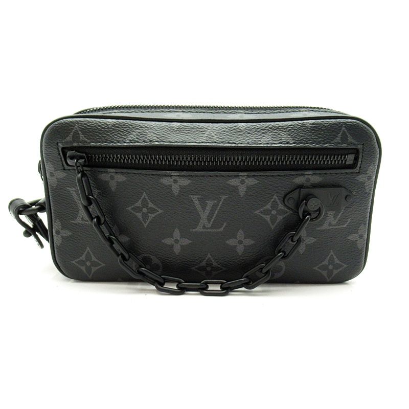 Louis Vuitton Pochette Volga Monogram Eclipse Clutch Black