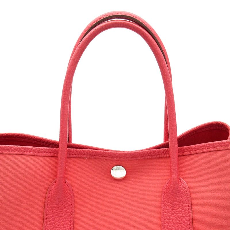 Hermes Garden Party 30 TPM Toile Officier Negonda Handbag Bougainvillea — view 2