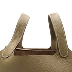 Hermes Picotin Lock PM Taurillon Clemence Handbag Etoupe — view 2