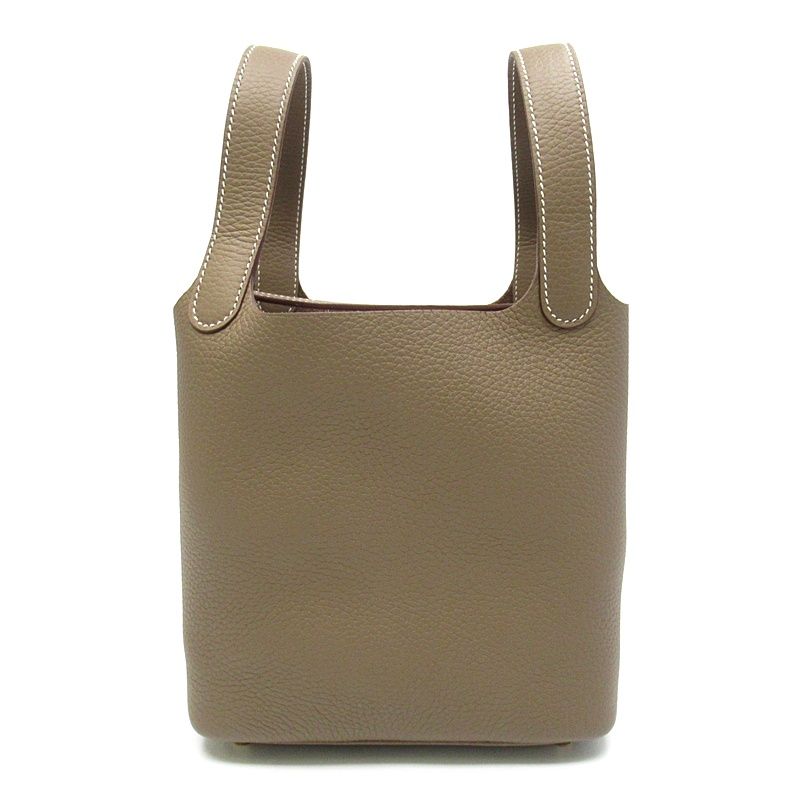 Hermes Picotin Lock PM Taurillon Clemence Handbag Etoupe