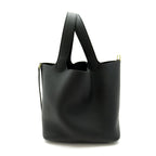 Hermes Picotin Lock MM Taurillon Clemence Handbag Noir — view 4