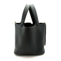 Hermes Picotin Lock MM Taurillon Clemence Handbag Noir