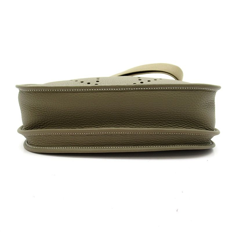 Hermes Evelyne 3 PM Taurillon Clemence Shoulder Bag Etoupe — view 5