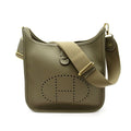 Hermes Evelyne 3 PM Taurillon Clemence Shoulder Bag Etoupe