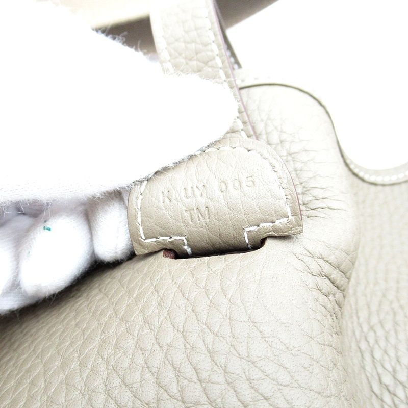 Hermes Evelyne 3 PM Taurillon Clemence Shoulder Bag Etoupe — view 8