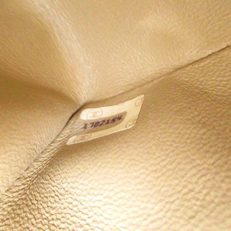 Chanel Chain Shoulder Bag Lambskin Beige — view 8