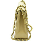 Chanel Chain Shoulder Bag Lambskin Beige — view 3