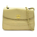 Chanel Chain Shoulder Bag Lambskin Beige