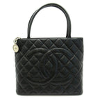 Chanel Reissue Tote Caviar Leather Handbag Black