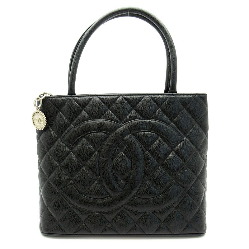 Chanel Reissue Tote Caviar Leather Handbag Black