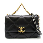 Chanel 19 Flap Chain Shoulder Bag Lambskin Black