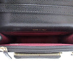 Chanel Affinity Mini Chain Wallet Caviar Leather Shoulder Bag Black — view 6