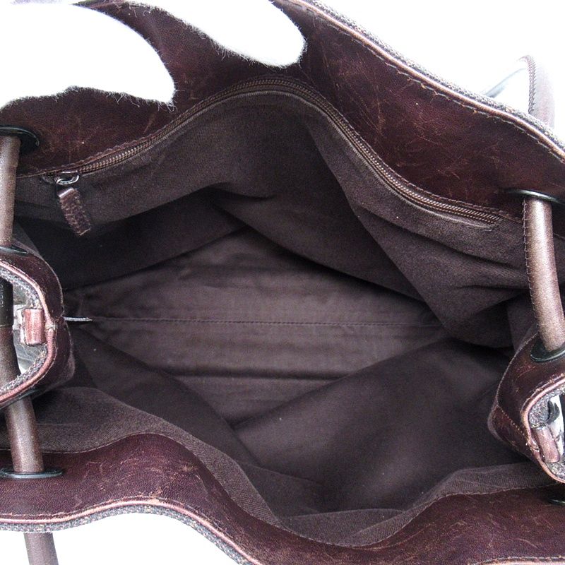 Gucci Tote GG Canvas Leather Brown — view 7