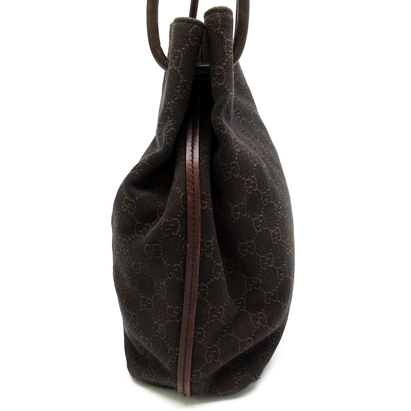 Gucci Tote GG Canvas Leather Brown — view 5