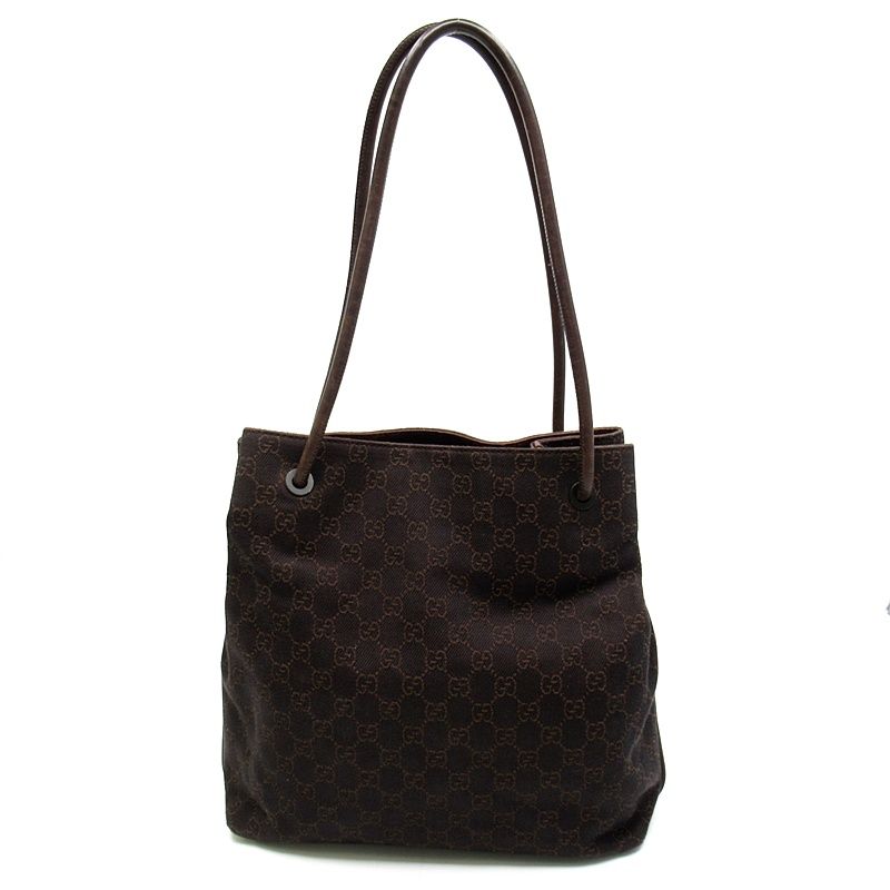 Gucci Tote GG Canvas Leather Brown — view 4