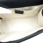 Gucci GG Marmont Top Handle Leather Shoulder Bag Black — view 7