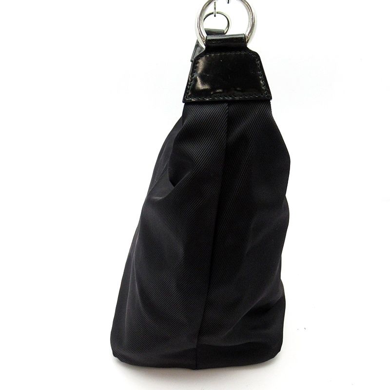 Gucci Bambu Shoulder Bag Nylon Leather Black — view 3
