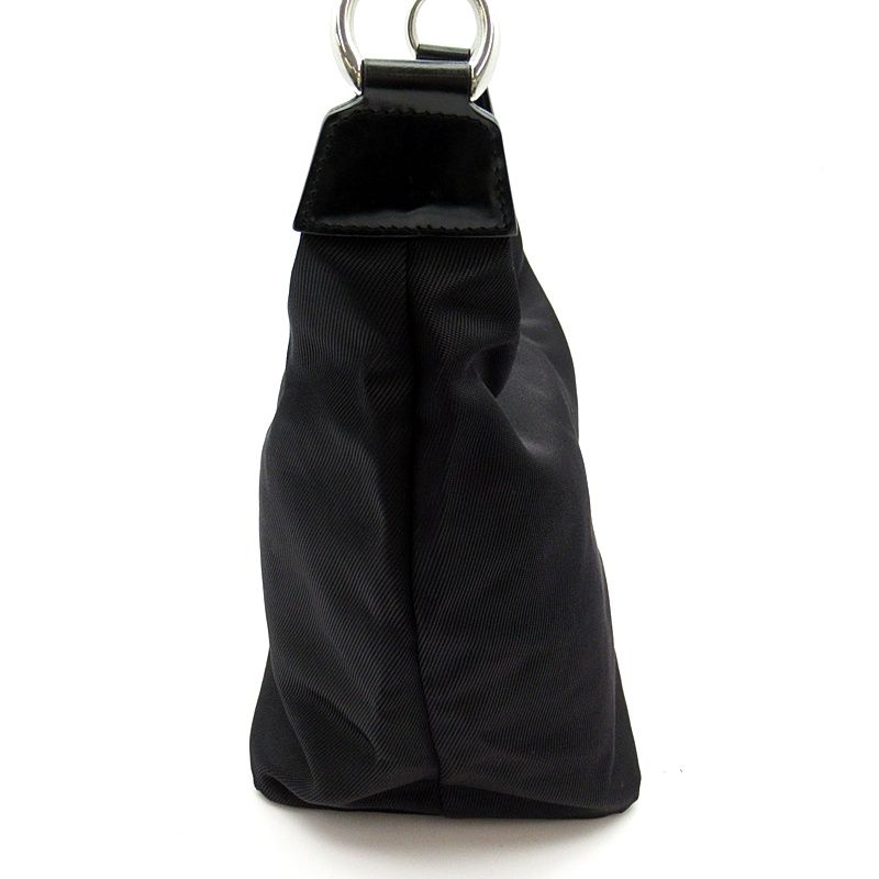 Gucci Bambu Shoulder Bag Nylon Leather Black — view 5