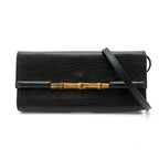 Gucci Bambu Shoulder Bag Leather Black