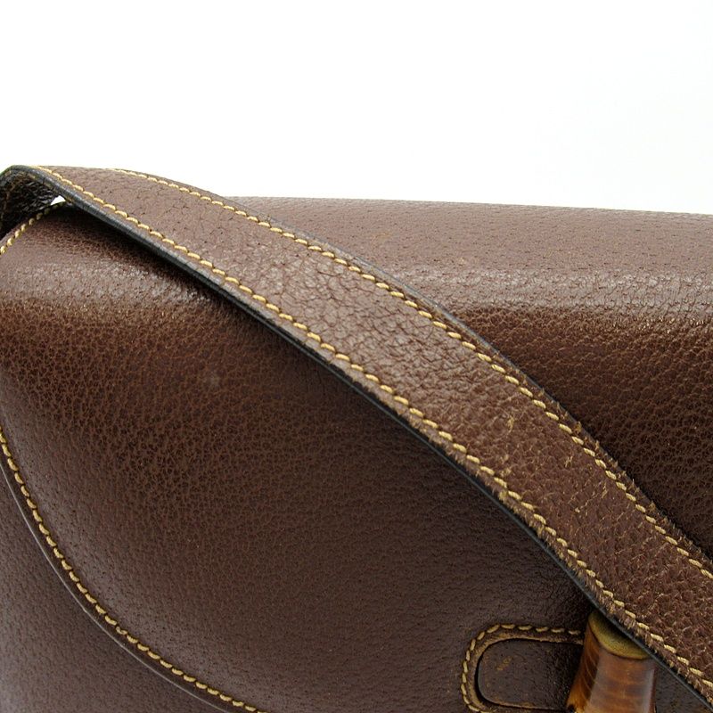 Gucci Bambu Shoulder Bag Leather Brown — view 2