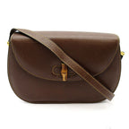 Gucci Bambu Shoulder Bag Leather Brown