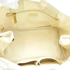 Prada Canapa Tote PM Canvas Handbag Ivory — view 7