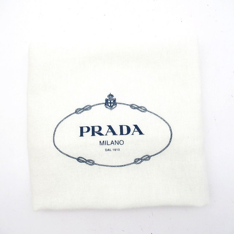 Prada Canapa Tote PM Canvas Handbag Ivory — view 8