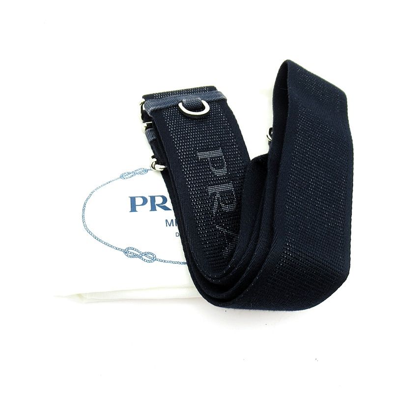 Prada Canapa 2-Way Tote TPM Canvas Navy — view 8