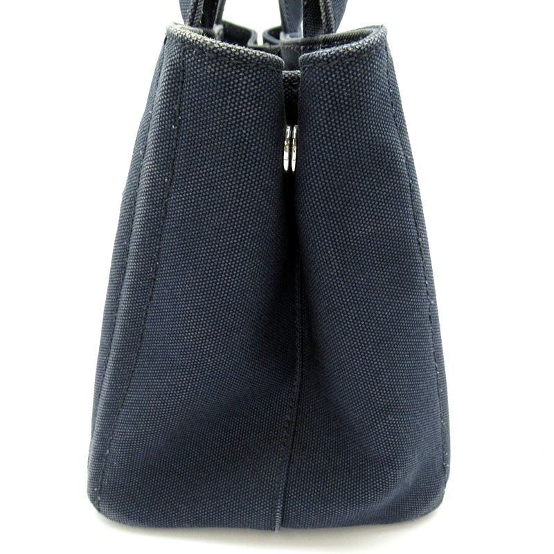 Prada Canapa 2-Way Tote TPM Canvas Navy — view 3