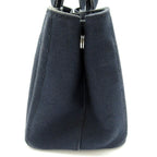 Prada Canapa 2-Way Tote TPM Canvas Navy — view 3
