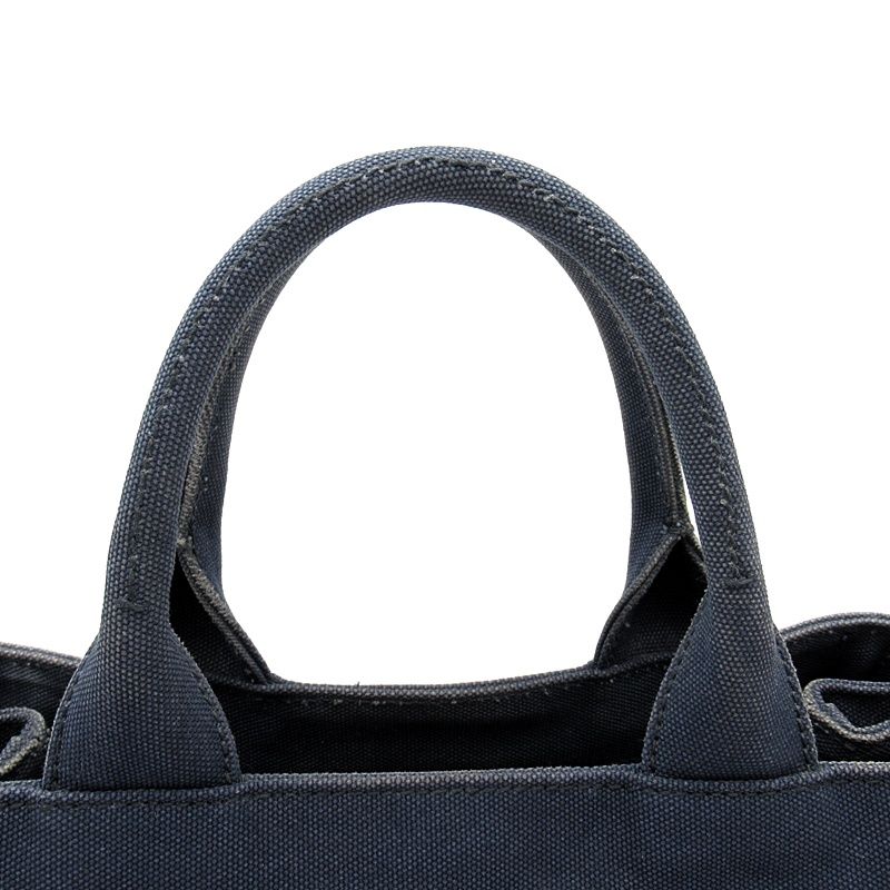 Prada Canapa 2-Way Tote TPM Canvas Navy — view 2