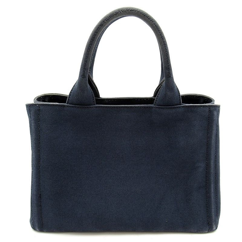 Prada Canapa 2-Way Tote TPM Canvas Navy — view 4