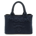 Prada Canapa 2-Way Tote TPM Canvas Navy