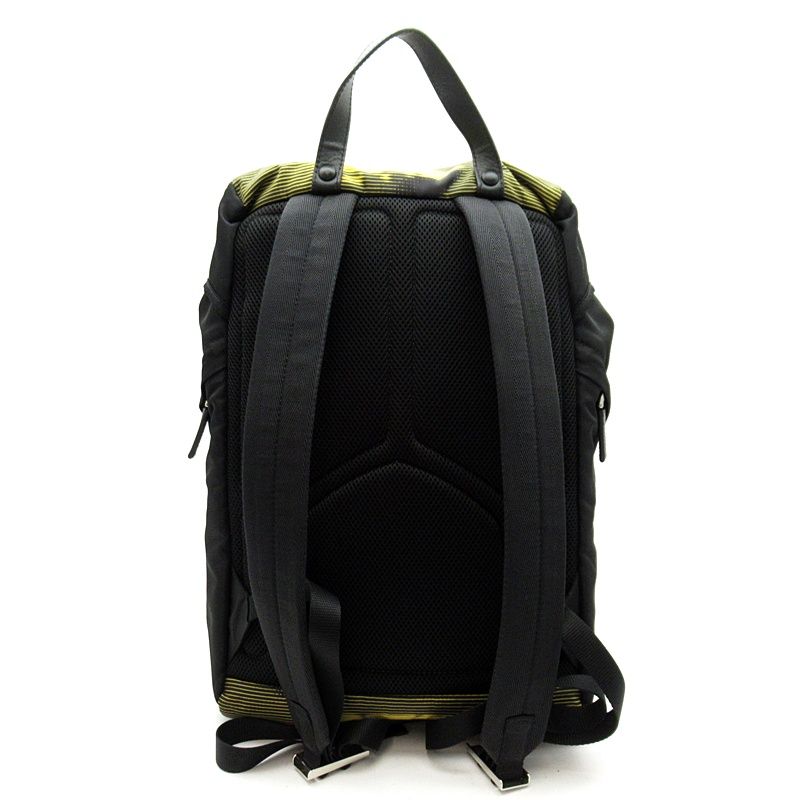 Prada Tessuter Cars Backpack Nylon Nero Giallo — view 4